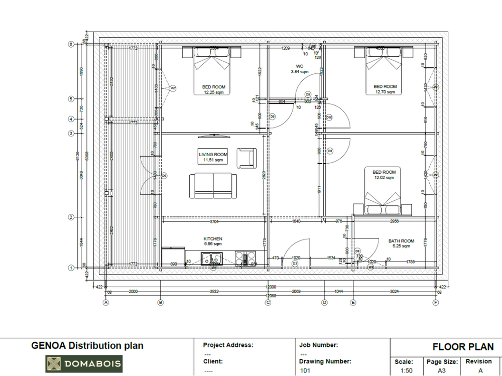 Maison en bois - Genoa 78m²